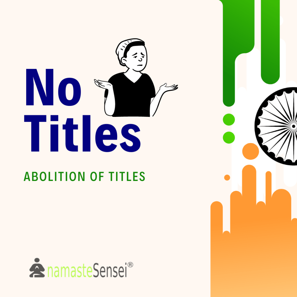 article 18 abolition of titles