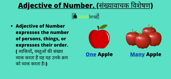 adjective of number in hindi