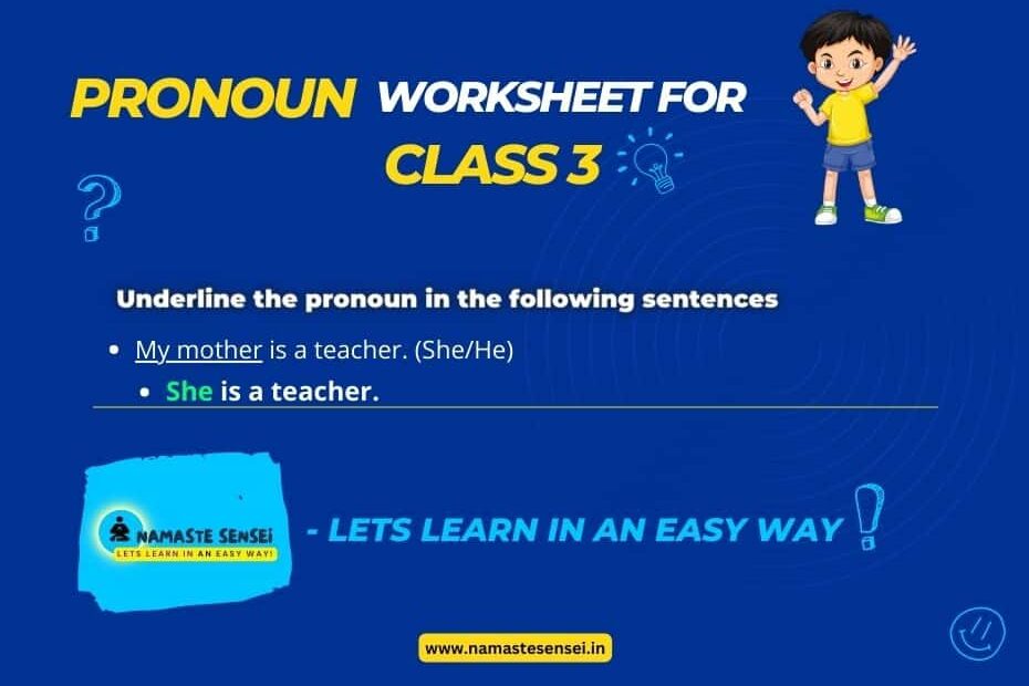 pronoun worksheet for class 3 featured