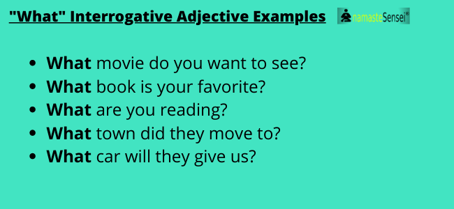 what interrogative adjectives example