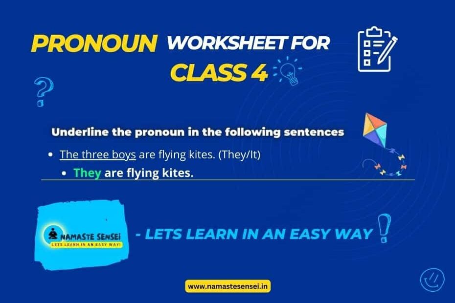 pronoun worksheet for class 4 featured