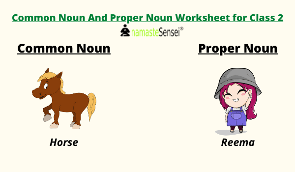 common and proper noun worksheet for class 2