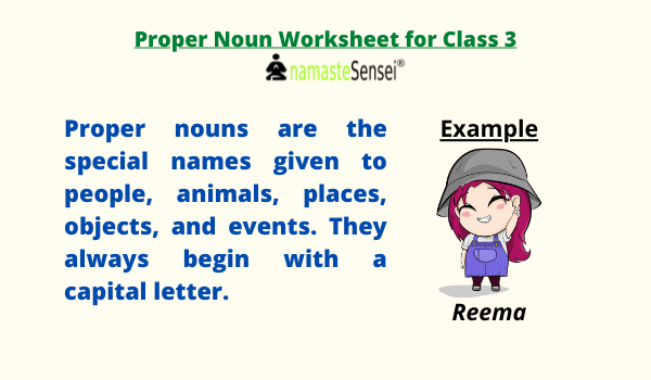 Proper noun worksheet for class 3