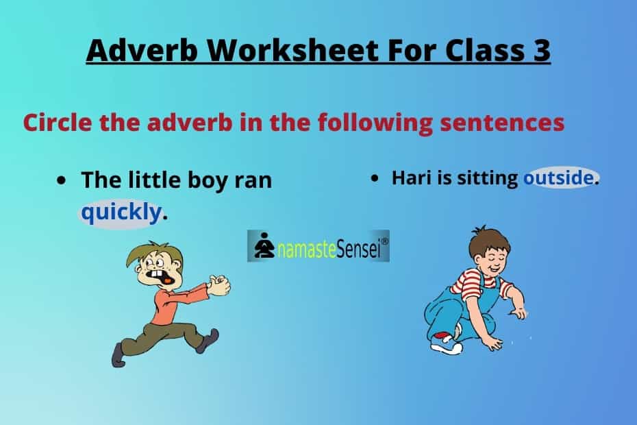 Adverb Worksheet For Class 3 With Answers Free PDF