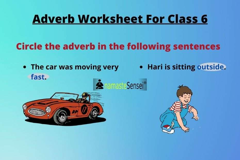 Adverb Worksheet For Class 6 With Answers Free PDF
