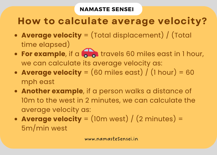 how to calculate average velocity