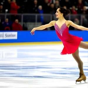 A figure skater spinning: examples of angular acceleration in daily life