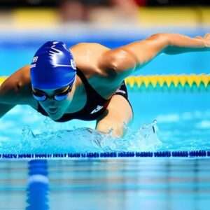 A swimmer swimming in a pool: average speed examples in physics in real life