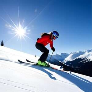 Person Skiing Down a Hill: Positive acceleration examples in real life in physics and positive acceletaion definition