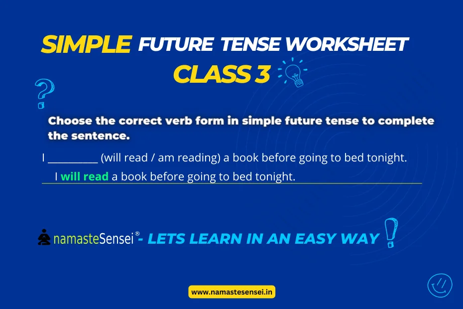 simple future tense worksheet for class 3 with answers featured
