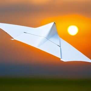 paper plane example of free fall motion in physics and daily life