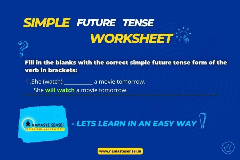 Simple future tense worksheet with answers