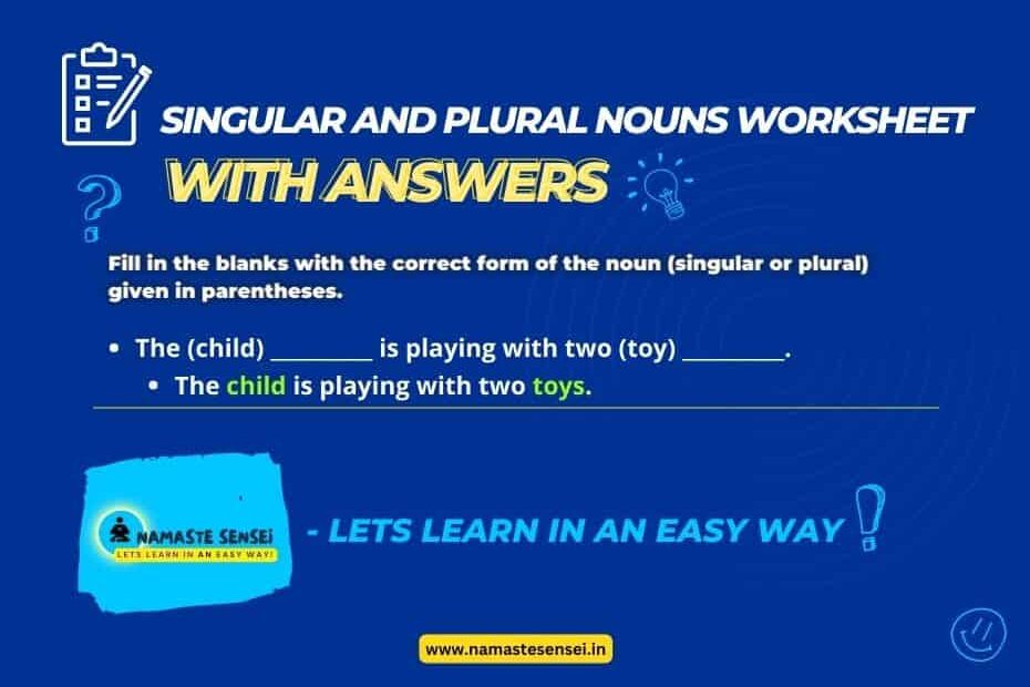 singular and plural nouns worksheet with answers featured