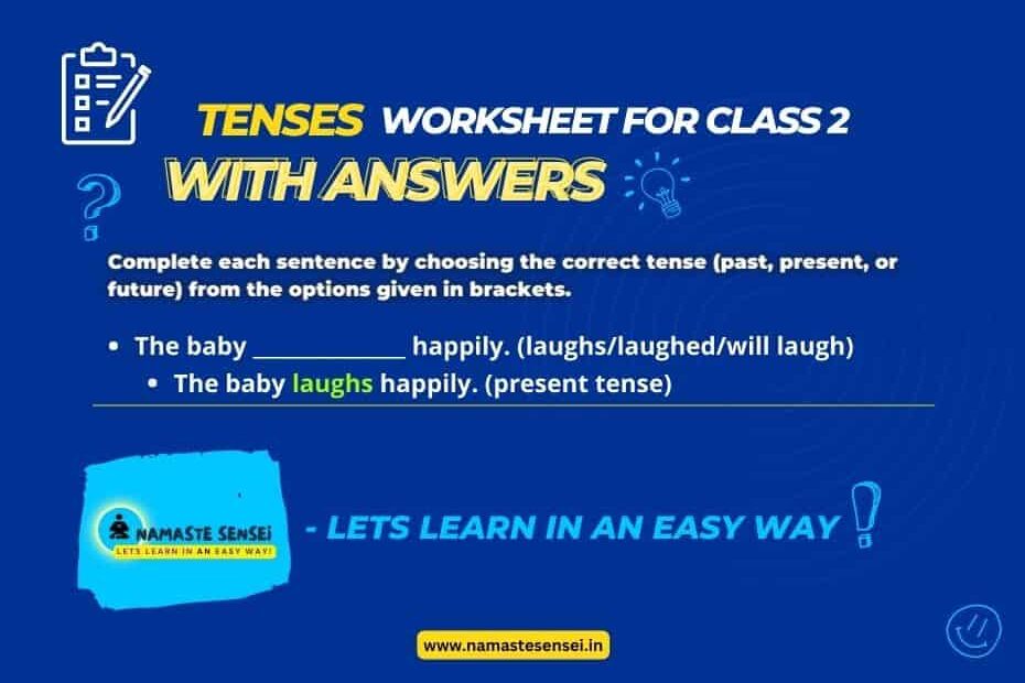 tenses worksheet for class 2 with answers featured | worksheet on tenses for class 2
