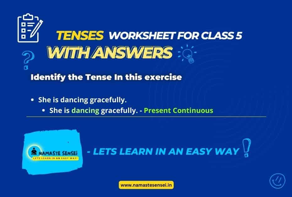 Present Continuous Tense Worksheet For Class 5 With Answers