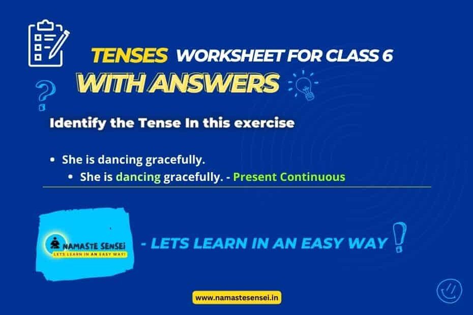 tense worksheet for class 6 with answers featured