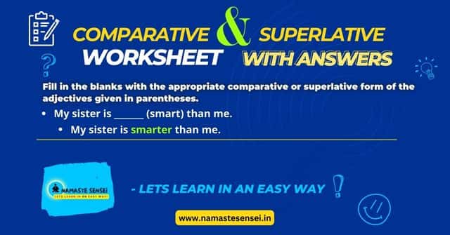 comparative and superlative worksheet with answers featured